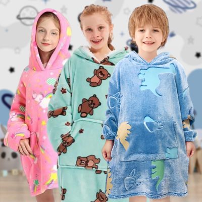 Kinder Hoodie-Decke, die im Dunkeln leuchtet | KIDHUG
