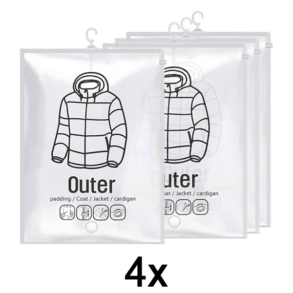 1x Hängende Vakuum-Aufbewahrungsbeutel – (4 Stk) | VACUHANG
