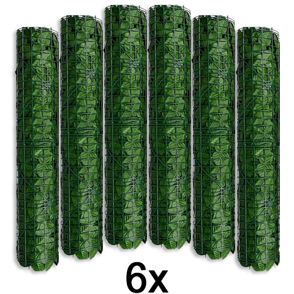 6x Sichtschutzwand mit künstlichen Blättern | LEAFPANEL